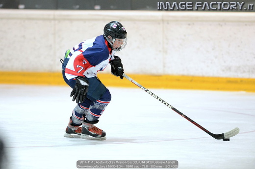 2014-11-15 Aosta-Hockey Milano Rossoblu U14 0420 Gabriele Asinelli